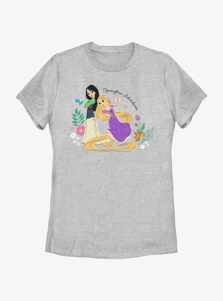 Disney Princesses Springtime Adventures Womens T-Shirt