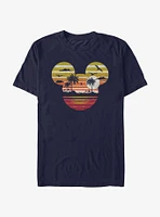 Disney Mickey Mouse Sunset Head T-Shirt