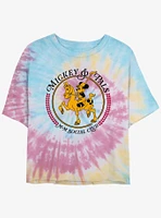 Disney Mickey Mouse And Pals Tie Dye Crop Womens  T-Shirt