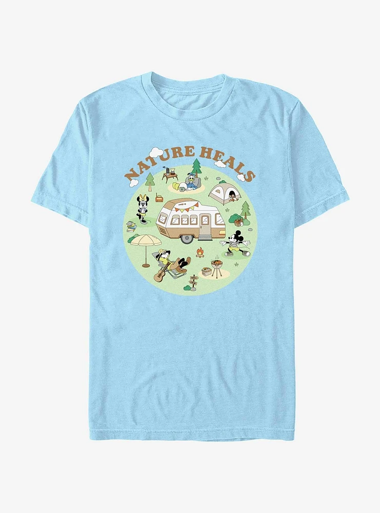 Disney Mickey Mouse Nature Heals Camp T-Shirt