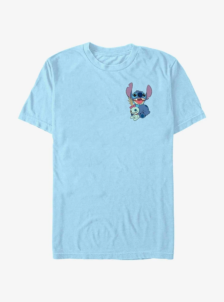 Disney Lilo & Stitch With Scrump Pocket T-Shirt