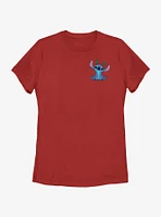 Disney Lilo & Stitch With Tree Ears Pocket Womens T-Shirt