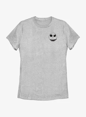 Disney The Nightmare Before Christmas Jack Face Outline Pocket Womens T-Shirt