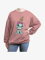 Disney Lilo & Stitch Scrump Pose Womens Oversized Sweatshirt