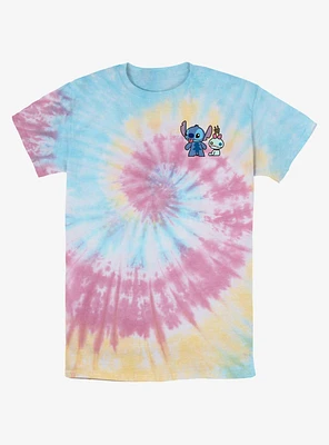 Disney Lilo & Stitch And Lilttle Scrump Pocket Tie-Dye T-Shirt