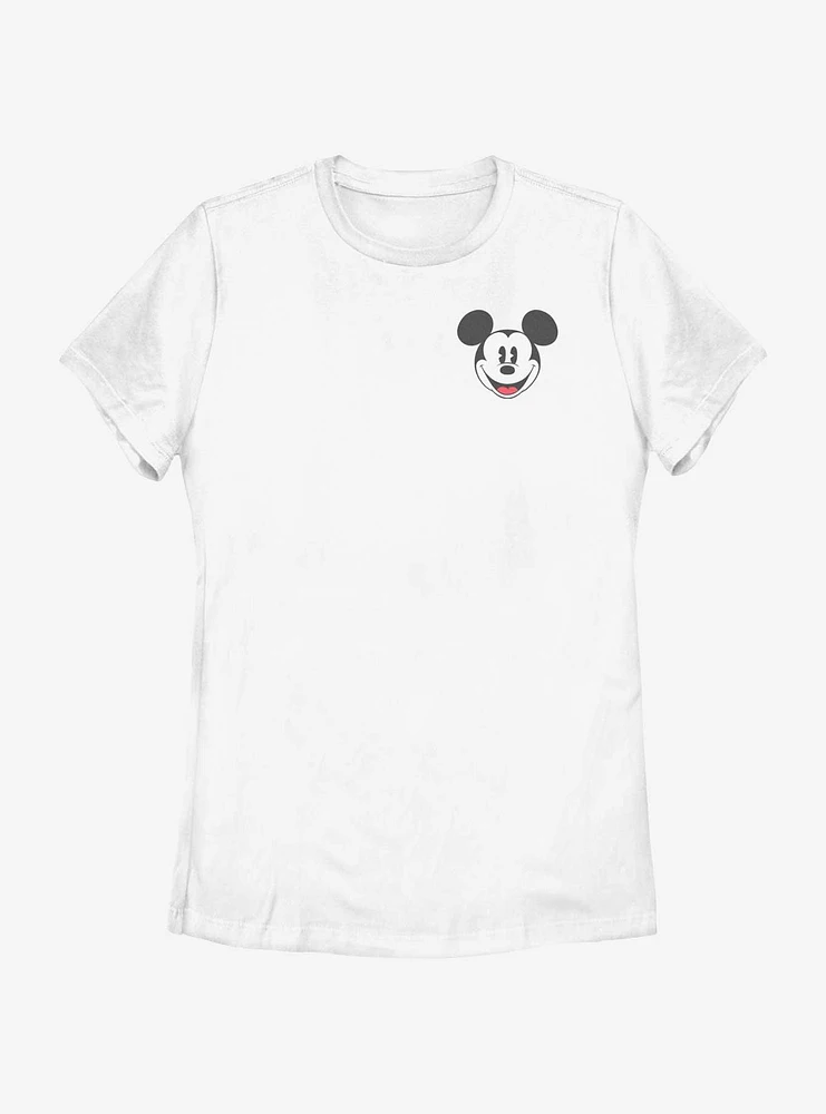 Disney Mickey Mouse Retro Face Pocket Womens T-Shirt