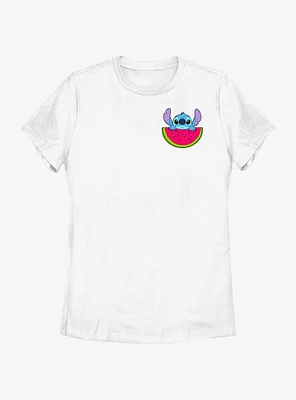 Disney Lilo & Stitch Watermelon Pocket Womens T-Shirt