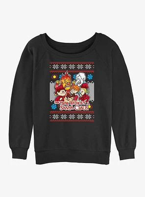 A Year Without Santa Christmas Gang Womens Slouchy Sweatshirt