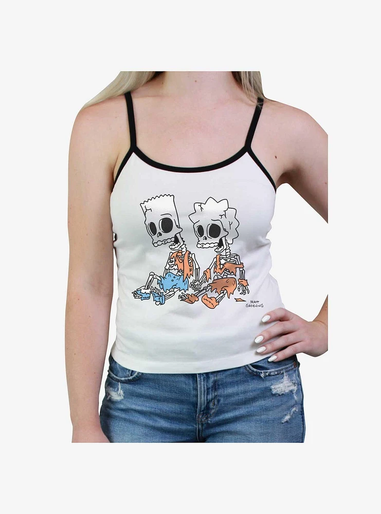 The Simpsons Skeleton Bart And Lisa Womens Cami