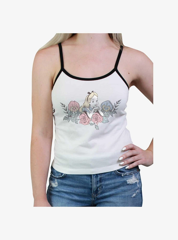 Disney Alice Wonderland Florals Womens Cami