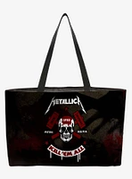 Rocksax Metallica Kill 'Em All Skull Webbing Handled Tote Bag