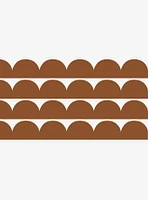 Brown Peel & Stick Scallop Border Decal