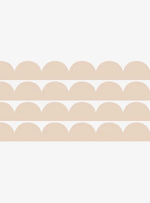 Tan Peel & Stick Scallop Border Decal