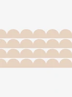 Tan Peel & Stick Scallop Border Decal