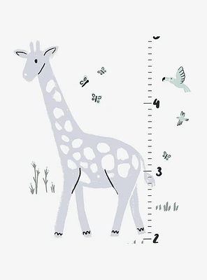 Giraffe Growth Chart Grey Wall Decals