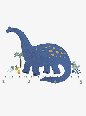 Dino Growth Chart Blue Wall Decals