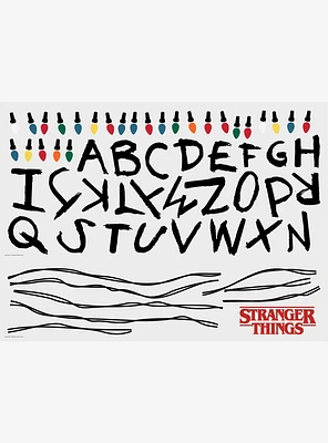 Stranger Things Christmas Light Alphabet Giant Wall Decals