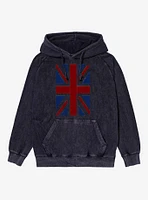 Vertical British Flag Mineral Wash Hoodie