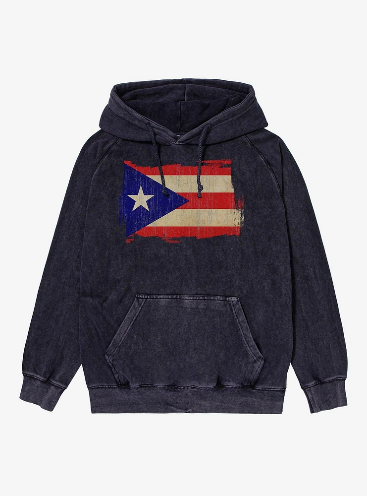 Flag of Puerto Rico Mineral Wash Hoodie