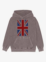 Vertical British Flag Mineral Wash Hoodie