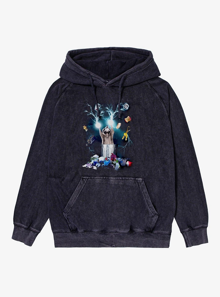 Dumpster Lightning Raccoon Mineral Wash Hoodie