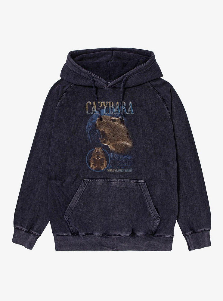 Capybara Rap Mineral Wash Hoodie