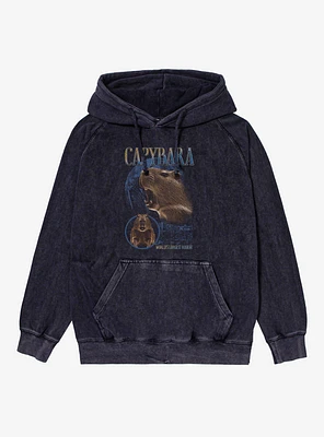 Capybara Rap Mineral Wash Hoodie