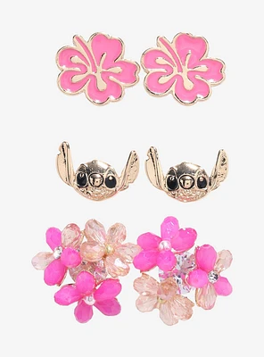 Our Universe Disney Lilo & Stitch Floral Stitch Earring Set - BoxLunch Exclusive