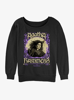 Marvel Agatha Harkness Framed Womens Slouchy Sweatshirt