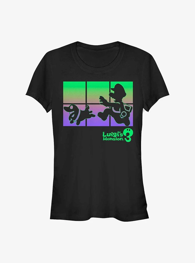 Nintendo Luigi's Mansion 3 Running With Polterpup Girls T-Shirt