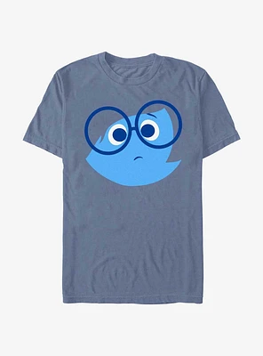 Disney Pixar Inside Out 2 Sad Face Garment Dye T-Shirt