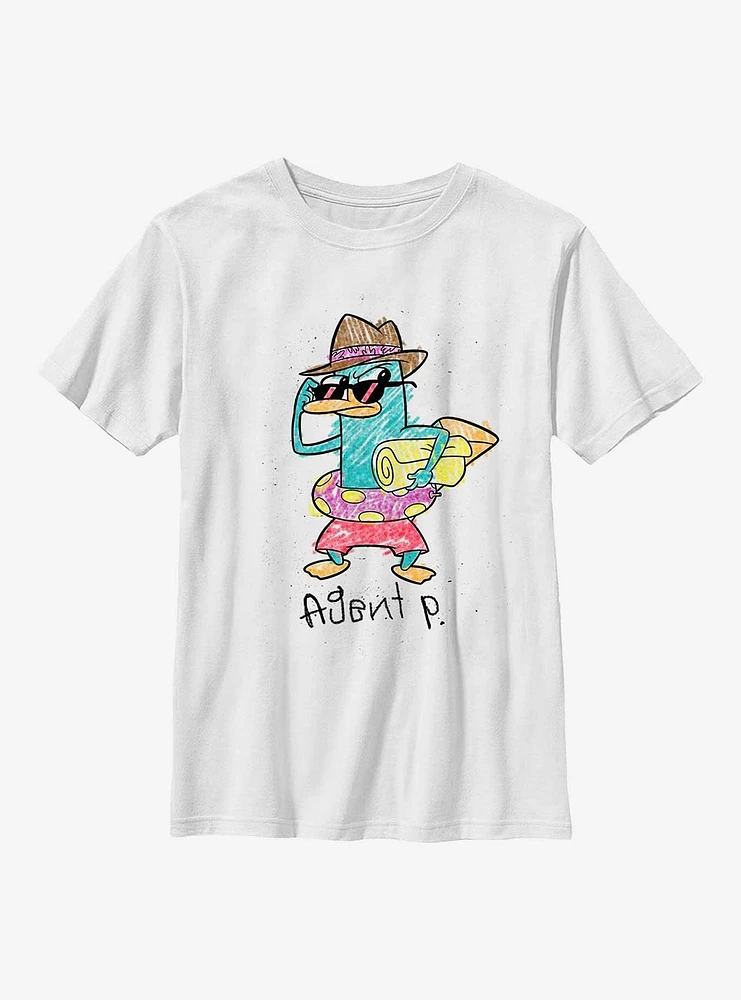 Phineas And Ferb Crayon P Youth T-Shirt