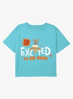 Inside Out 2 So Excited To Be Here Youth Girls Boxy Crop T-Shirt