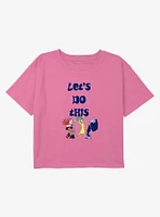 Inside Out 2 Lets Do This Youth Girls Boxy Crop T-Shirt