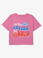 Inside Out 2 Crying Loud Youth Girls Boxy Crop T-Shirt