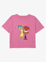 Inside Out 2 Joy And Anxiety Youth Girls Boxy Crop T-Shirt