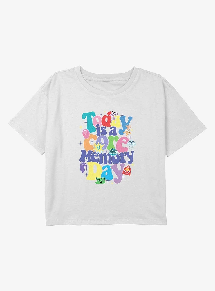 Inside Out 2 Core Day Youth Girls Boxy Crop T-Shirt