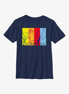 Phineas And Ferb Four Block Youth T-Shirt