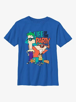 Phineas And Ferb Life Of The Party Youth T-Shirt