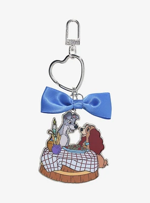 Disney Lady and the Tramp Spaghetti Dinner Bow Keychain - BoxLunch Exclusive