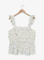 Disney Cinderella Floral Ruffled Women's Plus Tank Top