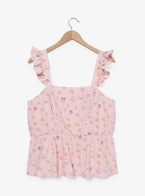 Sanrio Hello Kitty and Friends Ruffled Women's Plus Tank Top — BoxLunch Exclusive