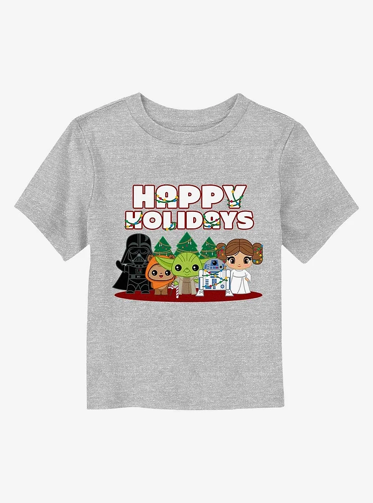 Star Wars Happy Holidays Chibis Toddler T-Shirt