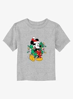 Mickey Mouse Santa Wreath Lights Toddler T-Shirt