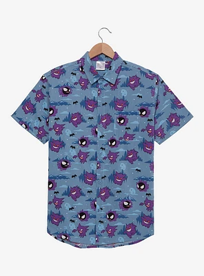 Pokémon Ghost Type Allover Print Woven Button-Up - BoxLunch Exclusive