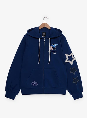 Disney Fantasia Sorcerer's Apprentice Mickey Stars Women's Zippered Hoodie - BoxLunch Exclusive