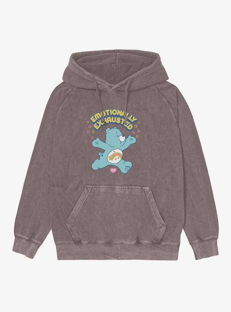 Care Bears Emotionally Exhausted Mineral Wash Hoodie