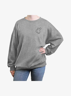 Disney Big Hero 6 Vintage Line Baymax Girls Oversized Sweatshirt