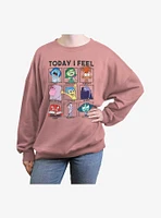 Disney Pixar Inside Out Today I Feel Chart Girls Oversized Sweatshirt