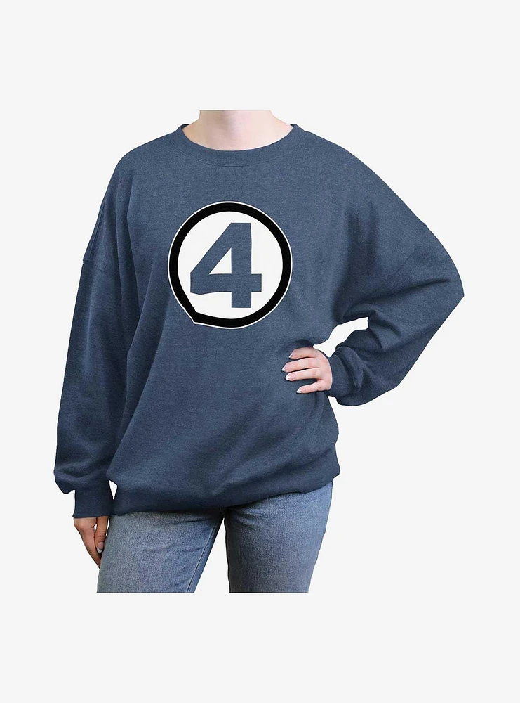 Marvel Fantastic Four Classic Costume Cosplay Girls Oversized Sweatshirt